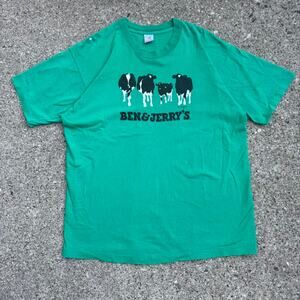 Vintage 90s Ben & Jerrys Ice Cream Vermonts Finest Cows T Shirt